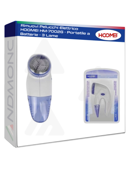 Rimuovi Pelucchi Elettrico HOOMEI HM-7002G - Portatile a Batterie - 3 Lame