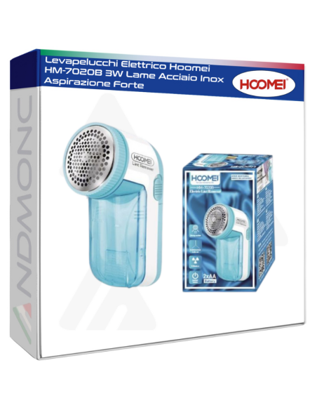 Levapelucchi Elettrico Hoomei HM-7020B 3W Lame Acciaio Inox Aspirazione Forte