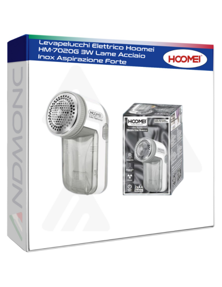 Levapelucchi Elettrico Hoomei HM-7020G 3W Lame Acciaio Inox Aspirazione Forte