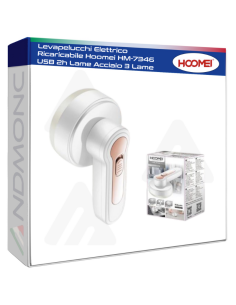Levapelucchi Elettrico Ricaricabile Hoomei HM-7346 USB 2h...