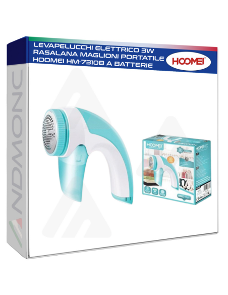 LEVAPELUCCHI elettrico 3W rasa lana maglioni portatile HOOMEI HM-7310B A BATTERIE