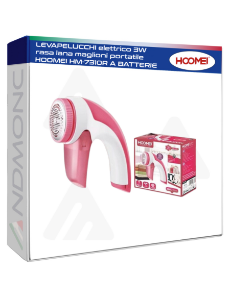 LEVAPELUCCHI elettrico 3W rasa lana maglioni portatile HOOMEI HM-7310R A BATTERIE