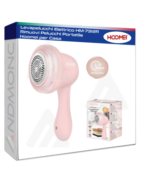 Levapelucchi Elettrico HM-7312R Rimuovi Pelucchi Portatile Hoomei per Casa