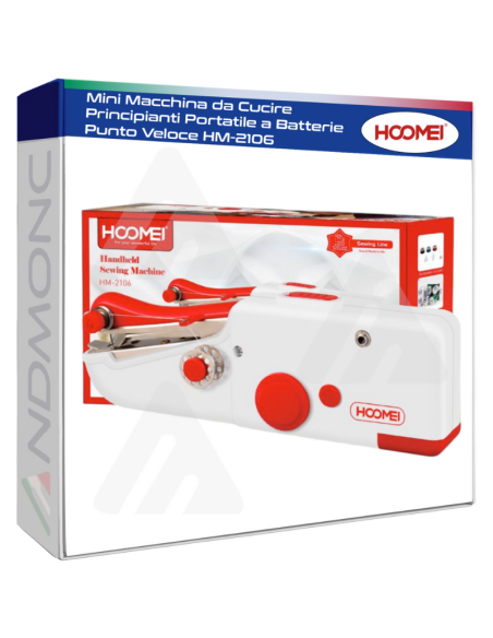 Mini Macchina da Cucire Principianti Portatile a Batterie Punto Veloce HM-2106