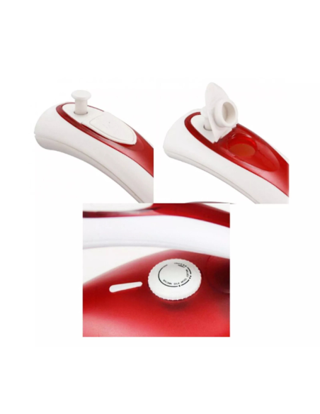 Ferro Da Stiro Mini 800w Manico Pieghevole Vapore Secco Portatile Da Viaggio RED