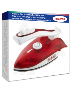 Ferro Da Stiro Mini 800w Manico Pieghevole Vapore Secco...