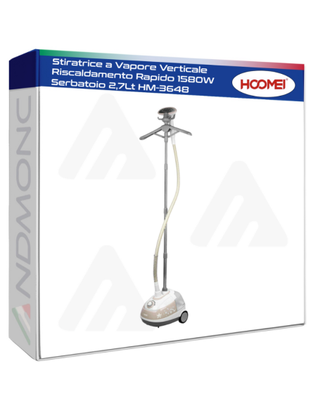 Stiratrice a Vapore Verticale Riscaldamento Rapido 1580W Serbatoio 2,7Lt HM-3648