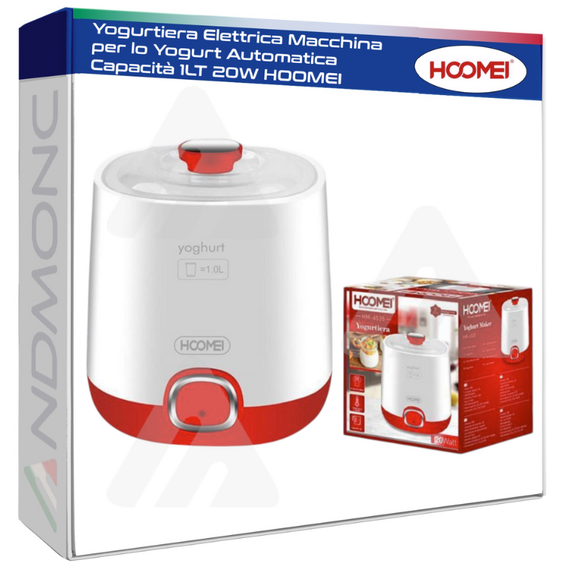 Yogurtiera Elettrica Macchina per lo Yogurt Automatica Capacità 1LT 20W HOOMEI