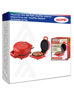 Hoomei HM 5878R Waffle Maker Macchina per Waffle 550W...