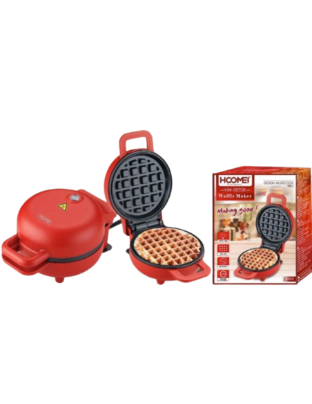 Hoomei HM 5875R Waffle Maker Macchina per Waffle 550W Antiaderente