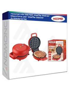Hoomei HM 5875R Waffle Maker Macchina per Waffle 550W...