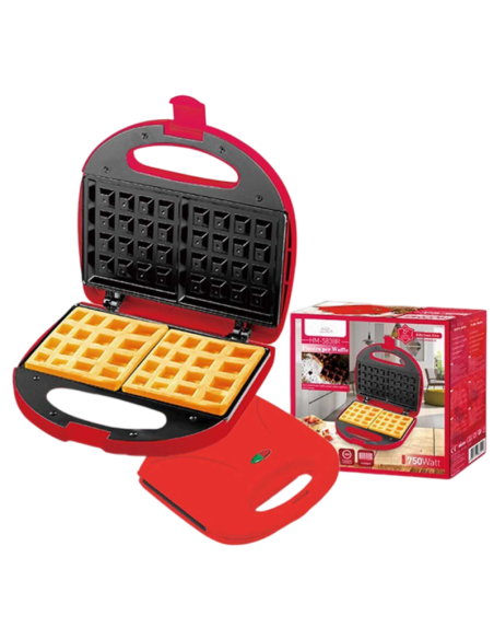Piastra Elettrica Per Waffle Antiaderente 750w Con Led 22cm Hoomei Hm-5838