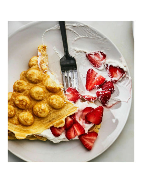 Piastra per Waffle Cialde BUBBLE Elettrica Antiaderente Automatica 1000W HM-5868