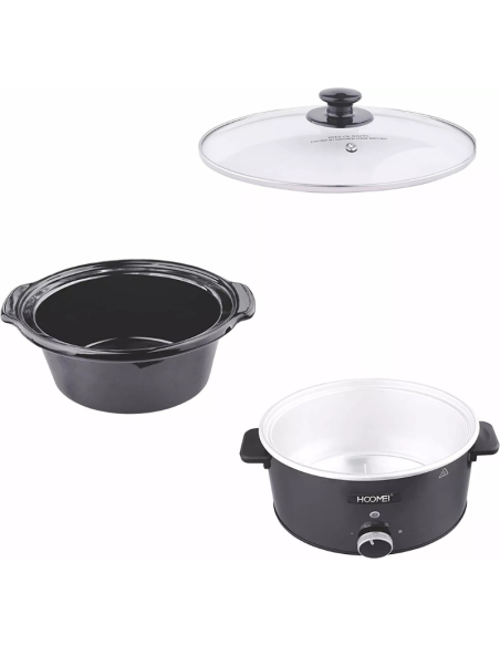 Pentola Cottura Lenta Slow Cooker 3.5 Lt Cucina a Vapore 3 Modalità 200W HM-5340