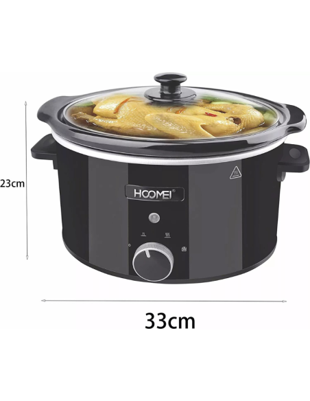 Pentola Cottura Lenta Slow Cooker 3.5 Lt Cucina a Vapore 3 Modalità 200W HM-5340