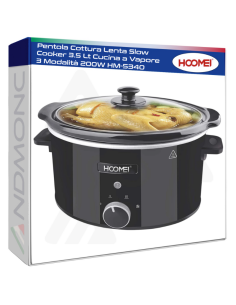 Pentola Cottura Lenta Slow Cooker 3.5 Lt Cucina a Vapore...