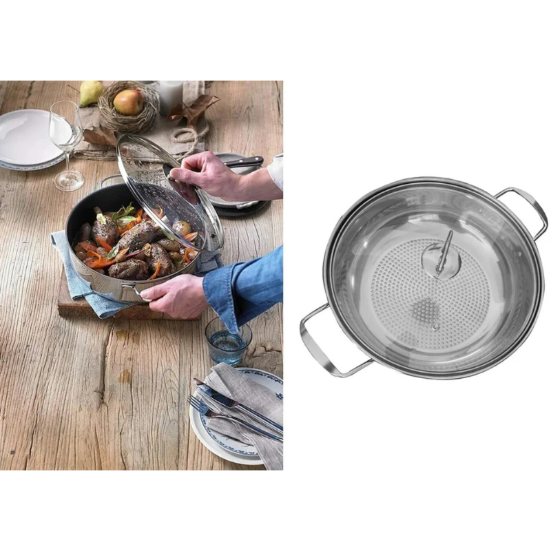 Pentola da Cucina Induzione in Acciaio Inox Hot...