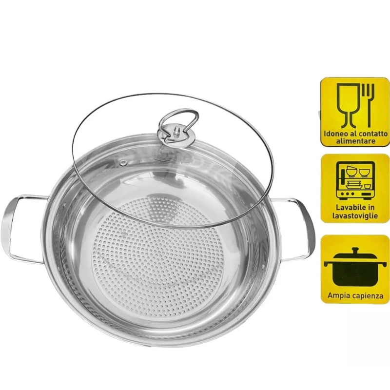 Pentola da Cucina Induzione in Acciaio Inox Hot...