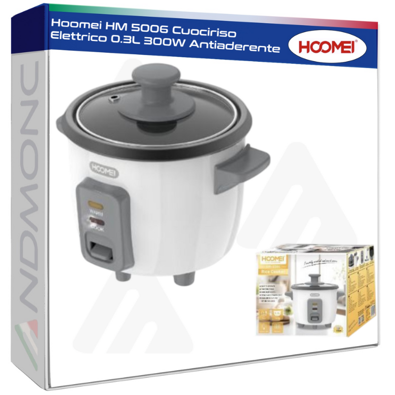 Hoomei HM 5006 Cuociriso Elettrico 0.3L 300W Antiaderente