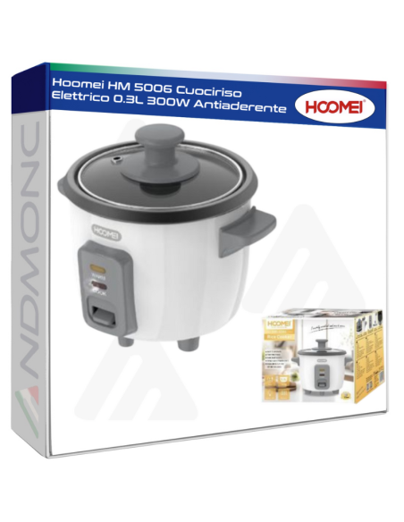 Hoomei HM 5006 Cuociriso Elettrico 0.3L 300W Antiaderente