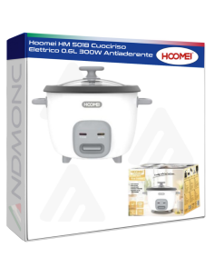 Hoomei HM 5018 Cuociriso Elettrico 0.6L 300W Antiaderente