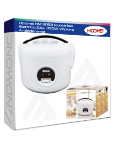 Hoomei HM 5032 Cuociriso Elettrico 0.6L 350W Vapore...