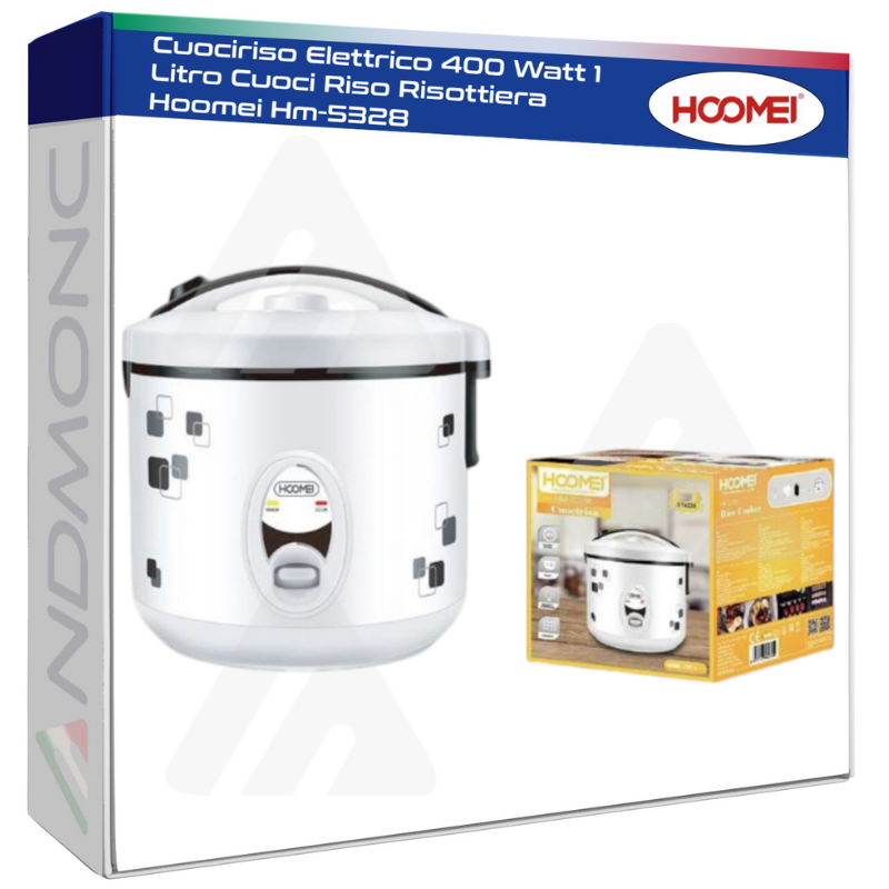 Cuociriso Elettrico 400 Watt 1 Litro Cuoci Riso Risottiera Hoomei Hm-5328