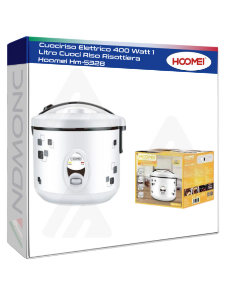 Cuociriso Elettrico 400 Watt 1 Litro Cuoci Riso Risottiera Hoomei Hm-5328