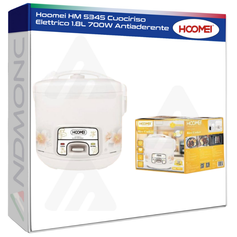 Hoomei HM 5345 Cuociriso Elettrico 1.8L 700W Antiaderente