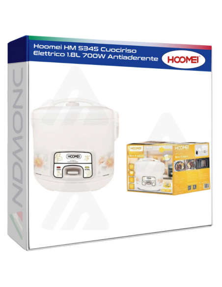 Hoomei HM 5345 Cuociriso Elettrico 1.8L 700W Antiaderente