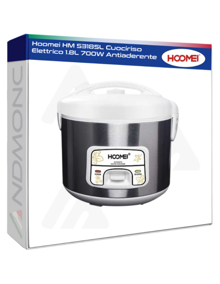 Hoomei HM 5318SL Cuociriso Elettrico 1.8L 700W Antiaderente