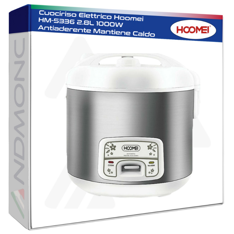 Cuociriso Elettrico Hoomei HM-5336 2.8L 1000W Antiaderente Mantiene Caldo