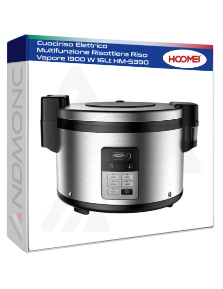 Cuociriso Elettrico Multifunzione Risottiera Riso Vapore 1900 W 16Lt HM-5390