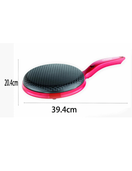 Crepiera Elettrica Piastra Padella Antiaderente per Crepes 600W 20Cm HM-5850