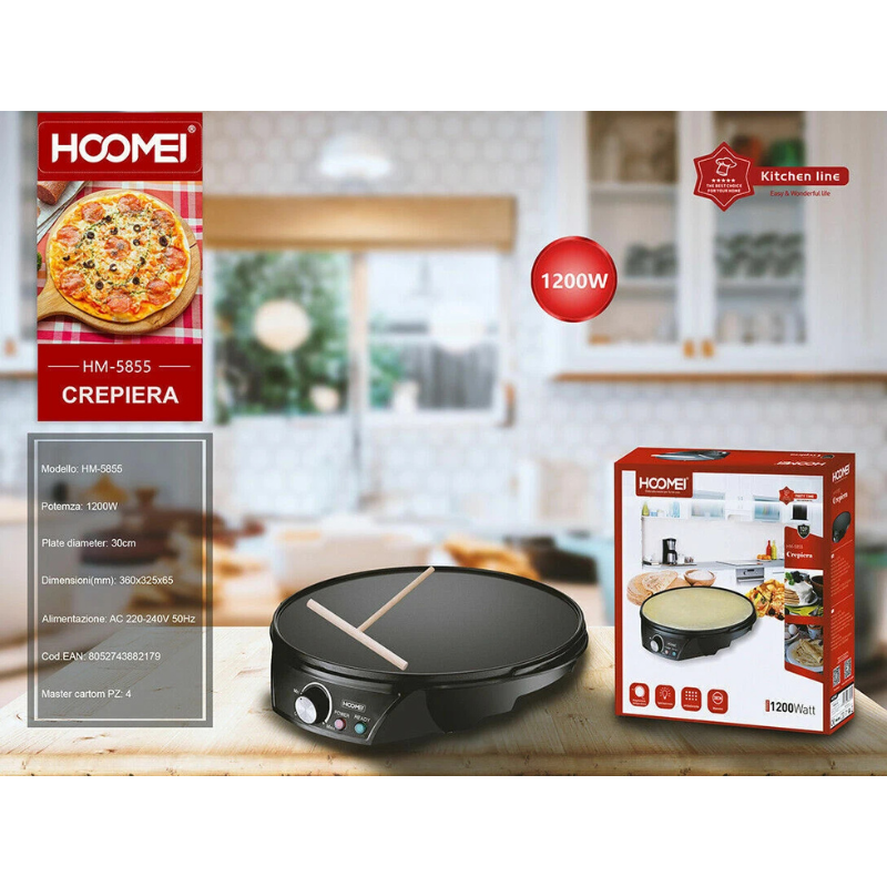 Crepiera Piastra Elettrica per Crepes Piadine...