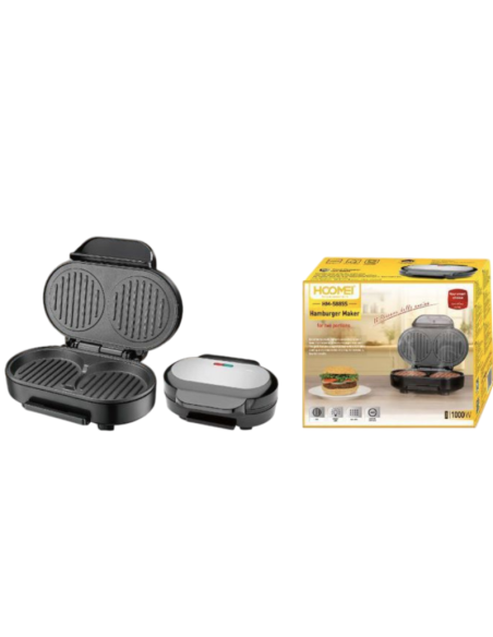 Hoomei HM 5885S Hamburger Maker 1000W Piastre Antiaderenti