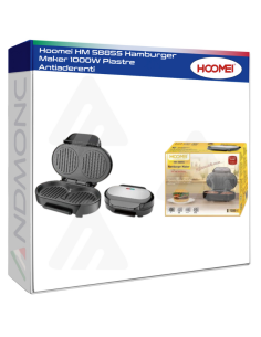 Hoomei HM 5885S Hamburger Maker 1000W Piastre Antiaderenti