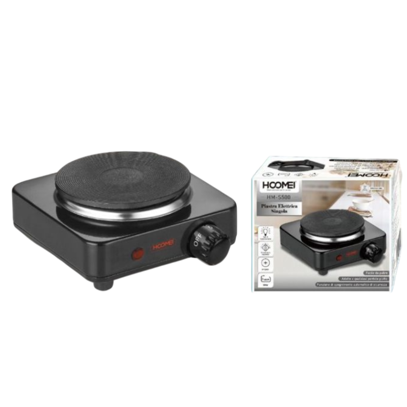 Hoomei HM S500 Piastra Elettrica Singola 500W...