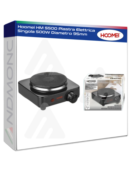 Hoomei HM S500 Piastra Elettrica Singola 500W Diametro 95mm