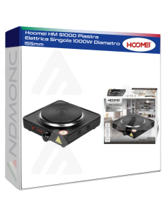 Hoomei HM S1000 Piastra Elettrica Singola 1000W Diametro...