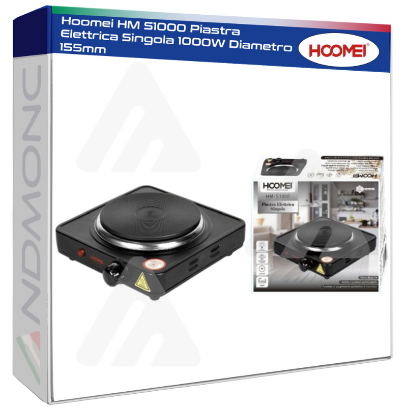 Hoomei HM S1000 Piastra Elettrica Singola 1000W Diametro 155mm