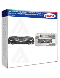 Hoomei HM S2000 Doppia Piastra Elettrica 2000W Diametro...
