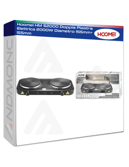 Hoomei HM S2000 Doppia Piastra Elettrica 2000W Diametro 155mm+155mm