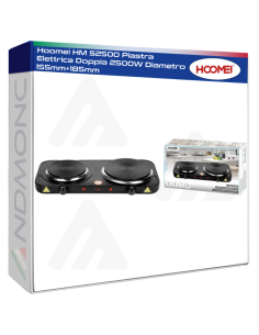 Hoomei HM S2500 Piastra Elettrica Doppia 2500W Diametro...