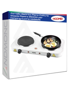 Fornello Elettrico Piano Cottura Doppia Piastra 2500W per...