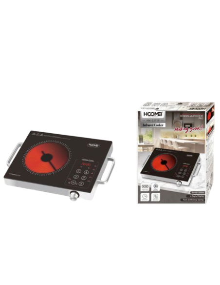 Hoomei HM 5377P Fornello a Infrarossi 2000W 10 Livelli Touch Timer