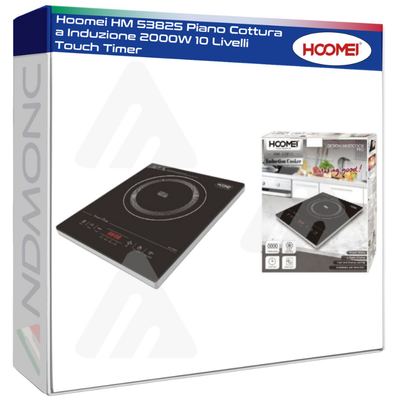 Hoomei HM 5382S Piano Cottura a Induzione 2000W...