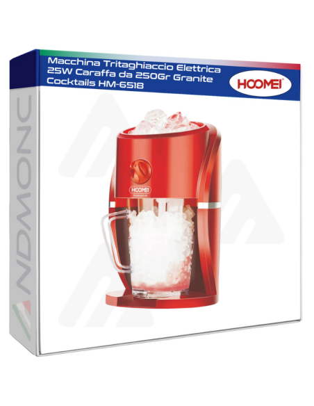 Macchina Tritaghiaccio Elettrica 25W Caraffa da 250Gr Granite Cocktails HM-6518
