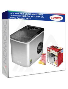 HOOMEI HM-6528 Macchina Ghiaccio 1400 Cubetti 24h 2L 100W...