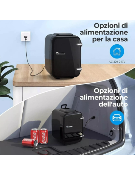 Mini Frigo frigorifero portatile 4 LITRI AC 220V 12V CASA AUTO UFFICIO HM-6548